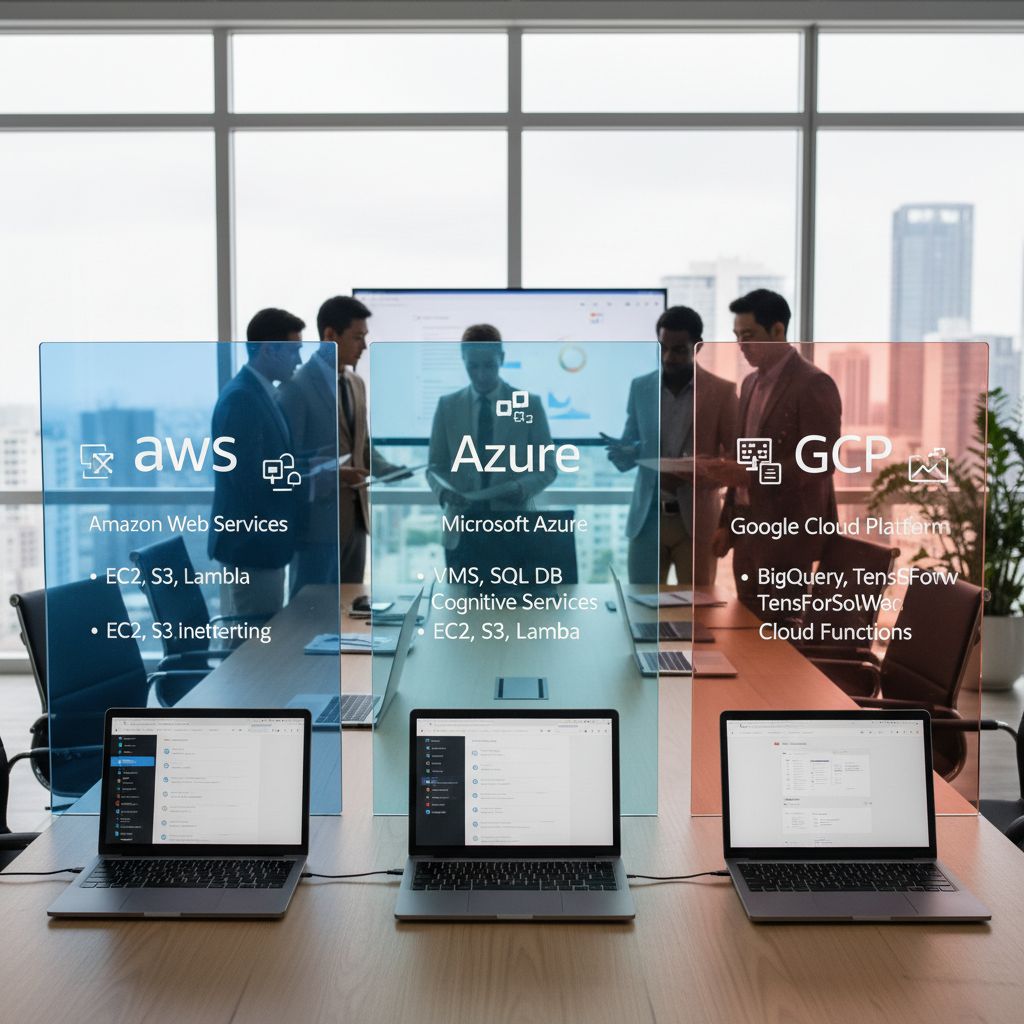Comparativa de plataformas cloud AWS Azure GCP